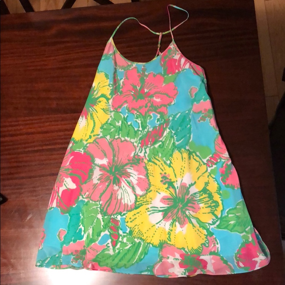 Lilly Pulitzer 100% Silk Dress Big Flirt